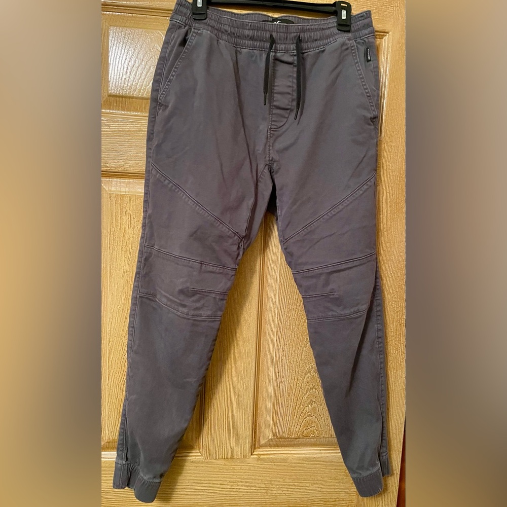 Hollister Men's Charcoal Skinny Joggers Size Medium